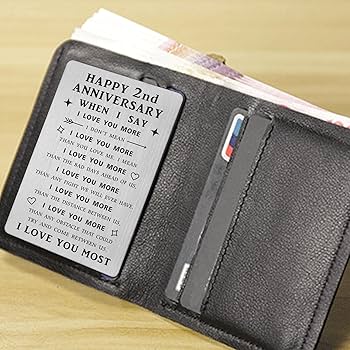 Amazon.com : SOUSYOKYO 2 Year Anniversary Card Gifts for Men